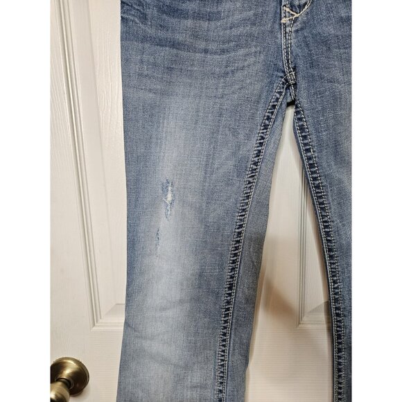 Rebock For Express Distressed Boot Hip Hop Bootcut Jeans Womens 4Rx32 - Picture 4 of 11
